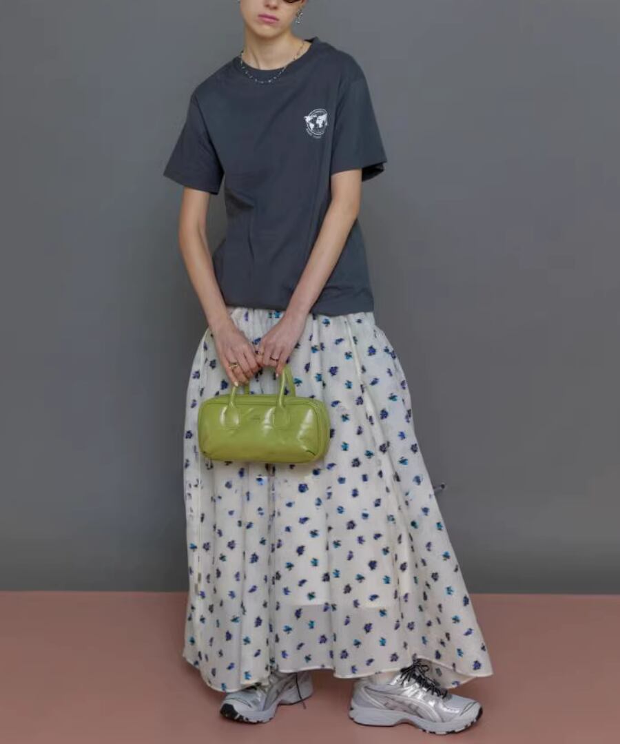 ジャカードフラワー刺繍◆フレアスカート【s-60084】