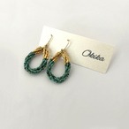 ツイストフープ ×Luxe ターコイズ ピアス/イヤリング