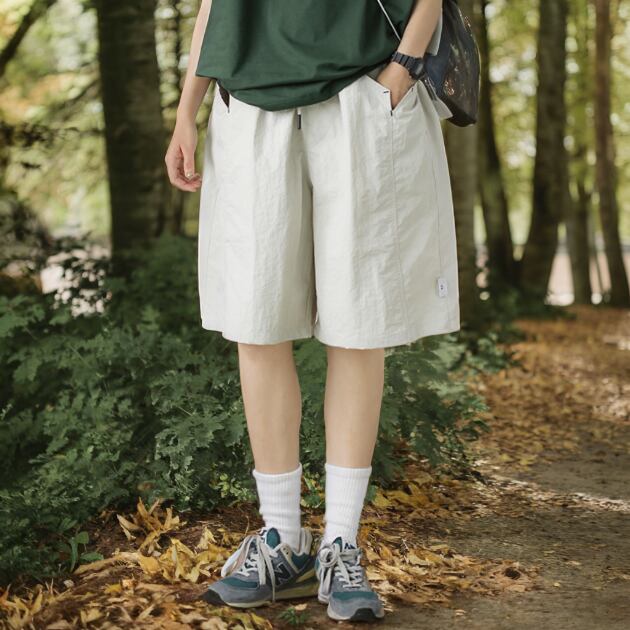 Wide Leg Side Pocket Half Pants ‐2col‐ A0240