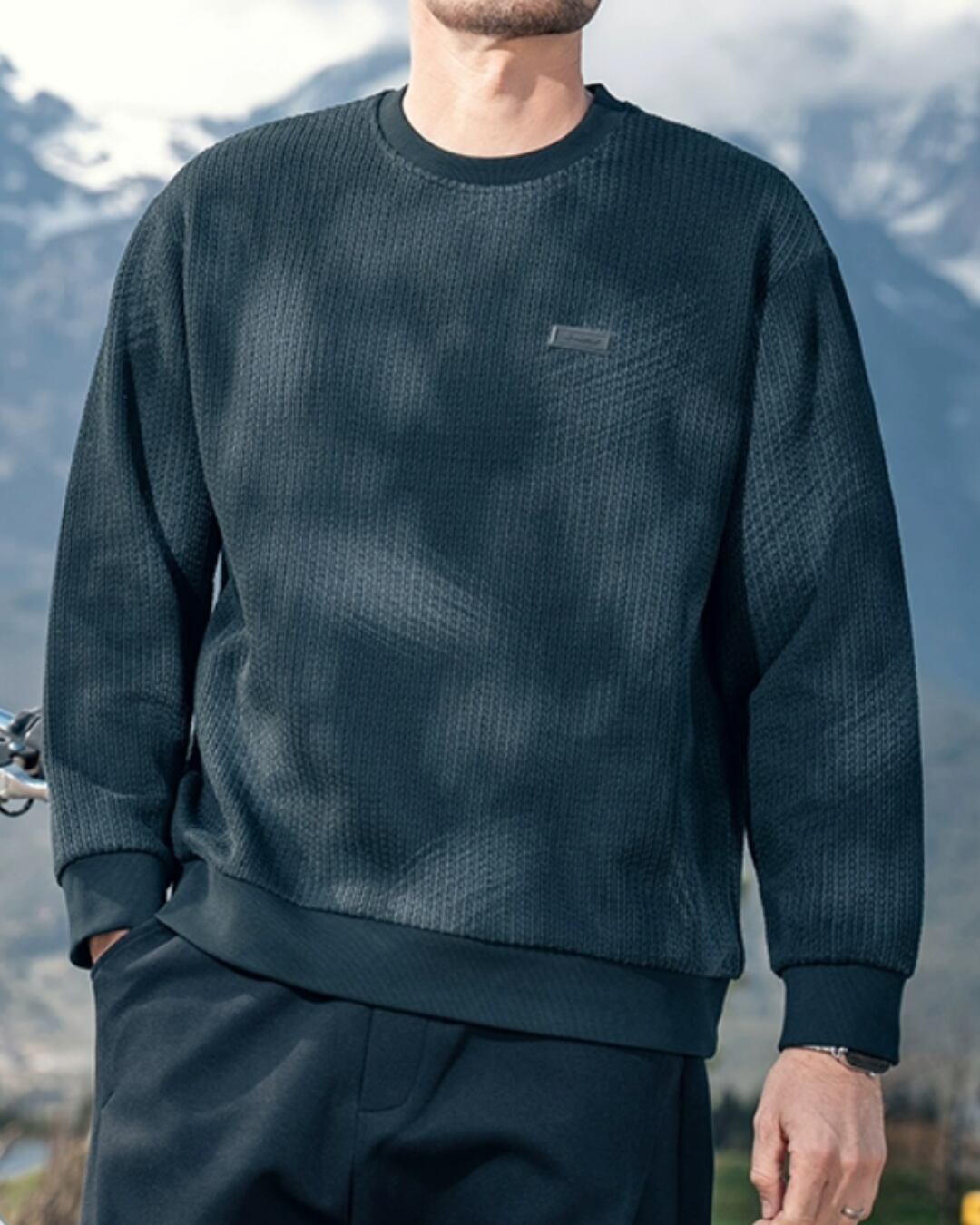 ダイダイ柄 スウェットシャツ 4色 E0115