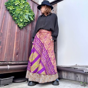 シルク巻きスカート0811