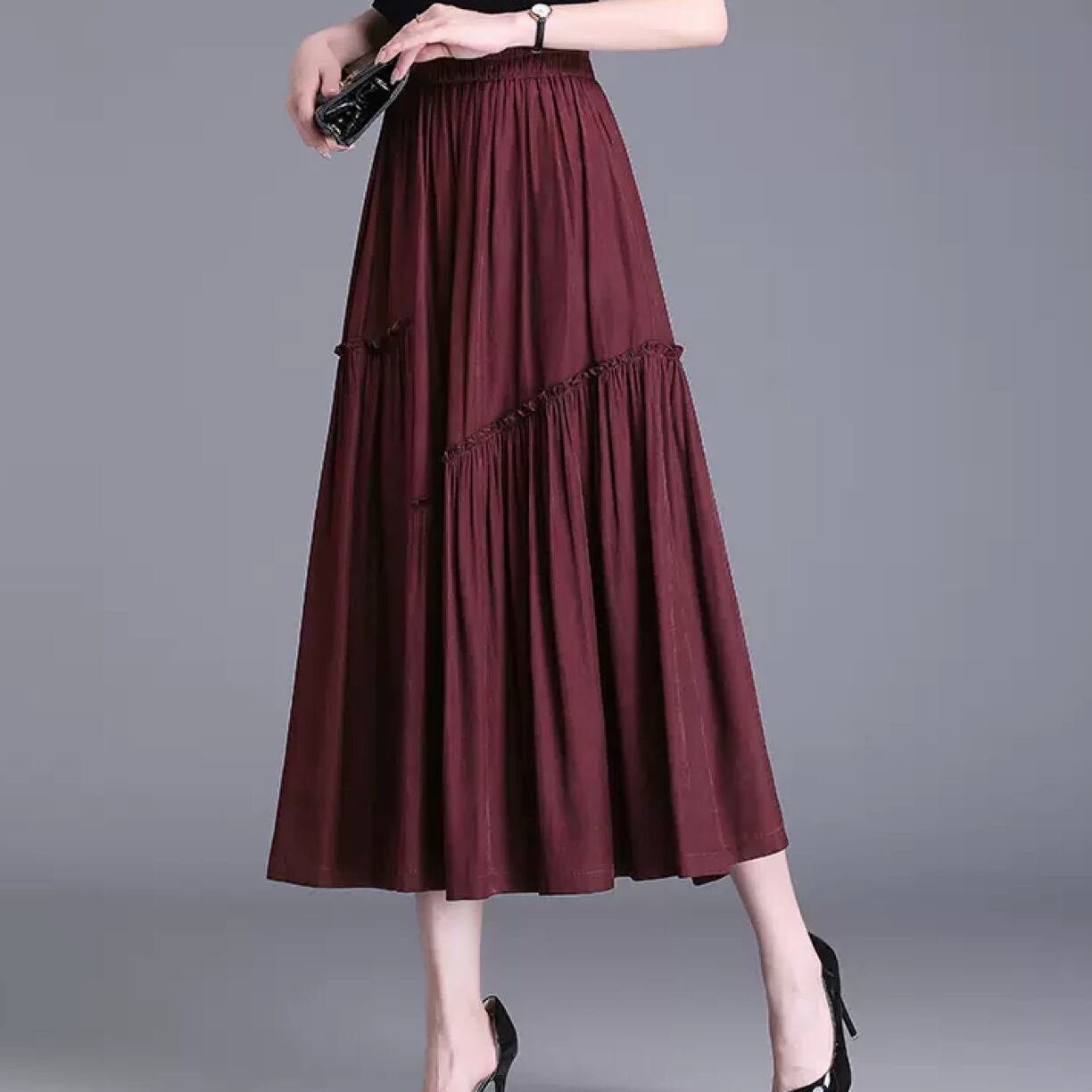 アシメギャザースカート2309