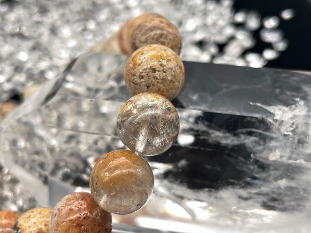 スタンダードブレスレット（ガーデンルチルクォーツ白）