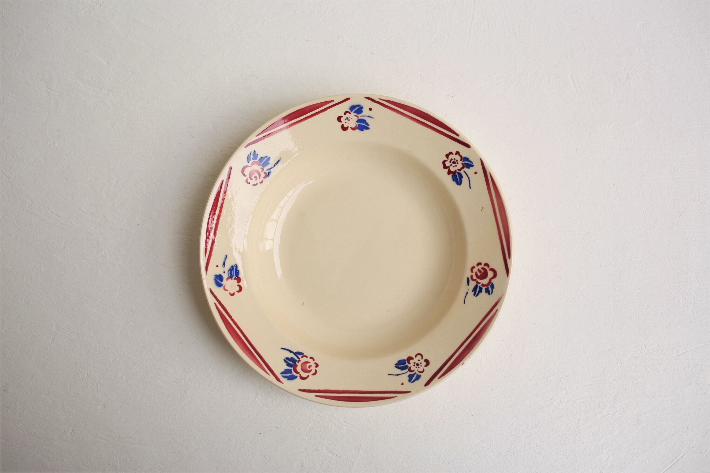 フランス アンティーク ヴィンテージ K&G LUNÉVILLE リュネヴィル 深皿『LUCE』N-02026d