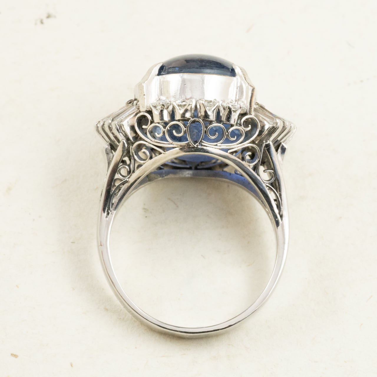 日本のザマスリング】Pm900 指輪 横顔までも美しい 大粒のスター