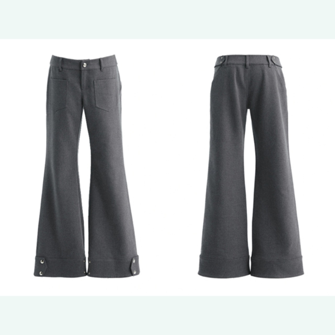 【2color】反転の輪郭が滲むローウエストパンツの都市譜《B0071》