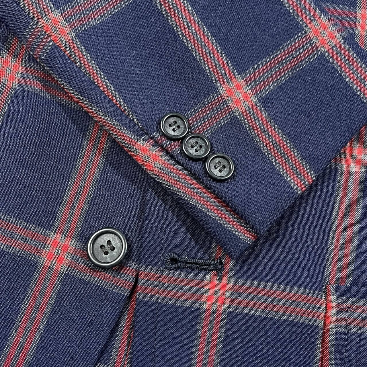 Mr.VAN BY VAN JACKET ミスターヴァン チェック柄 テーラードジャケット ブレザー サイズ 170-87-73 /ビンテージ/ヴァンヂャケット/ネイビー×レッド