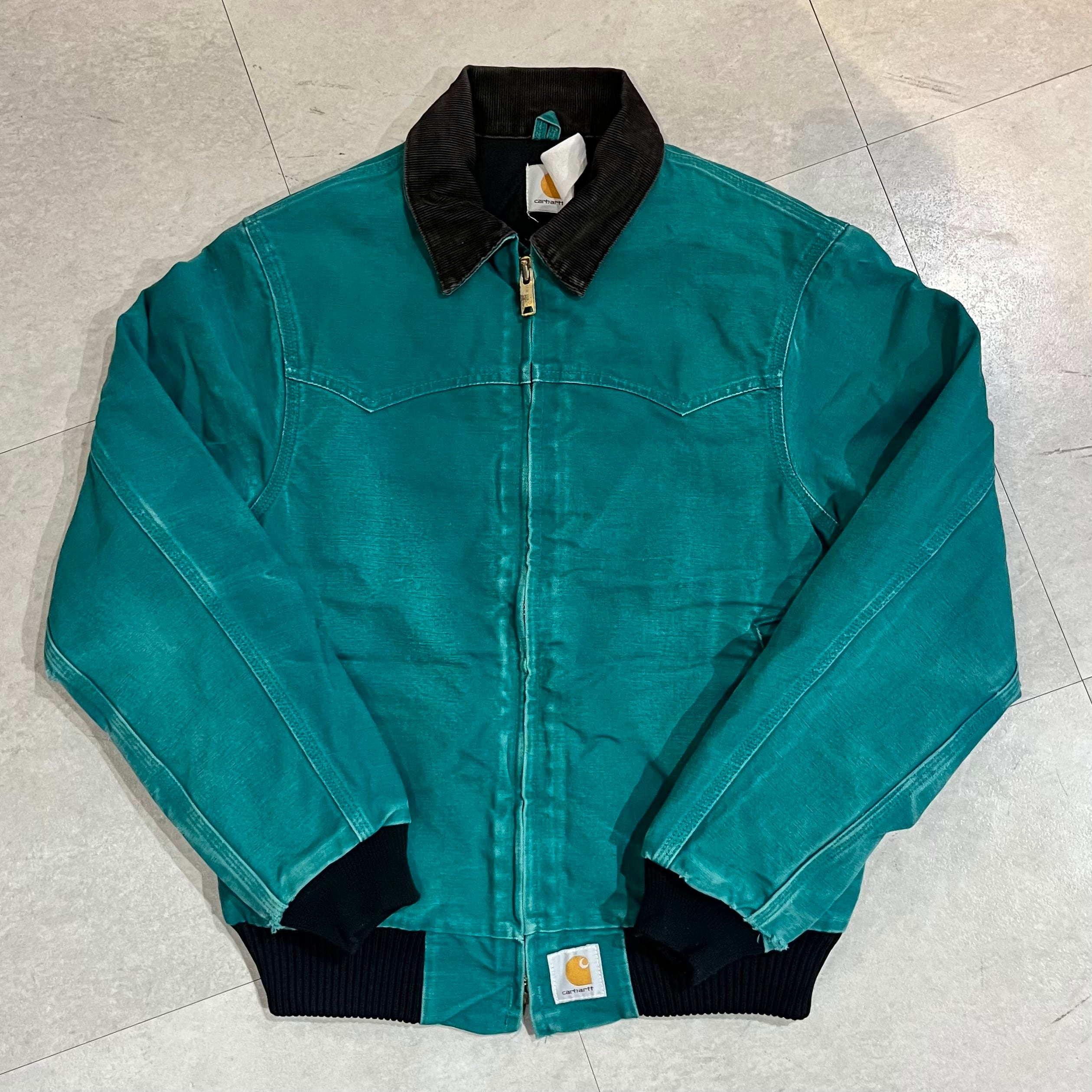 USA製 80年代〜 size:XL 【 Carhartt 】カーハート サンタフェジャケット ダックジャケット ワークジャケット ダックジャケット  ワークジャケット ターコイズ 古着 古着屋 高円寺 ビンテージ n31113