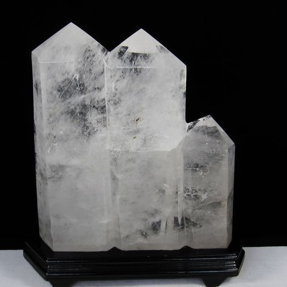 14.7Kg 水晶 六角柱 ダブルポイント 台座付属  162-154