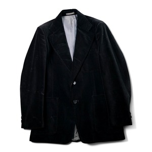1970's vintage velvet tailored jacket "BLACK"