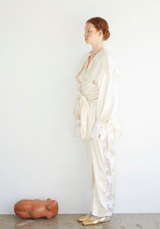 DECOdepuis1985 lace collar belt shirts | AAR
