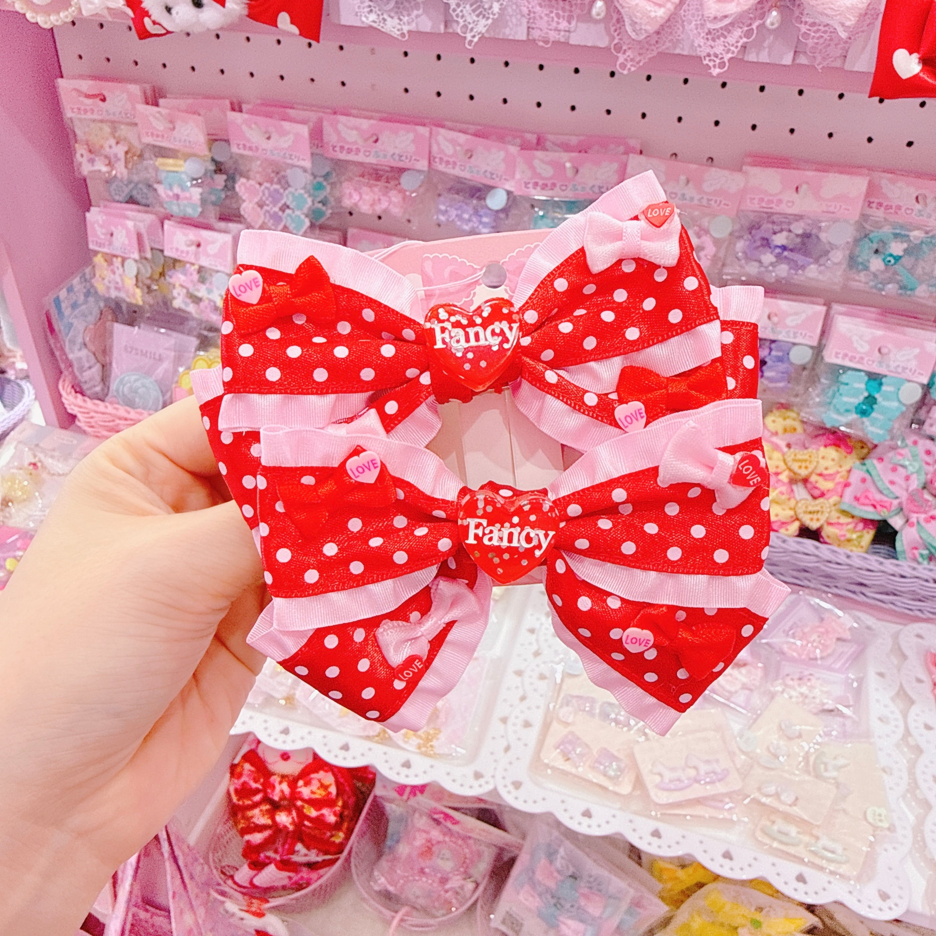 【J2】14-10ツインリボンヘアクリップ