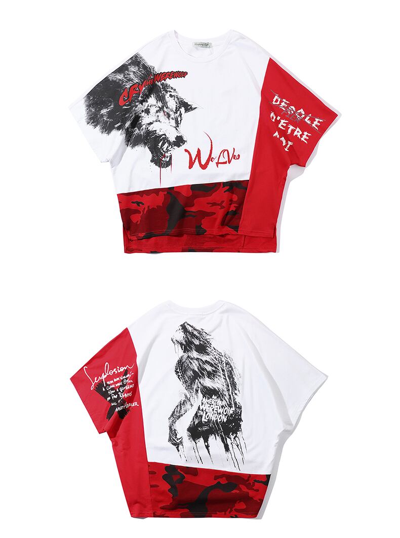 全2色 Tシャツ カットソー プリント カジュアル ストリート 