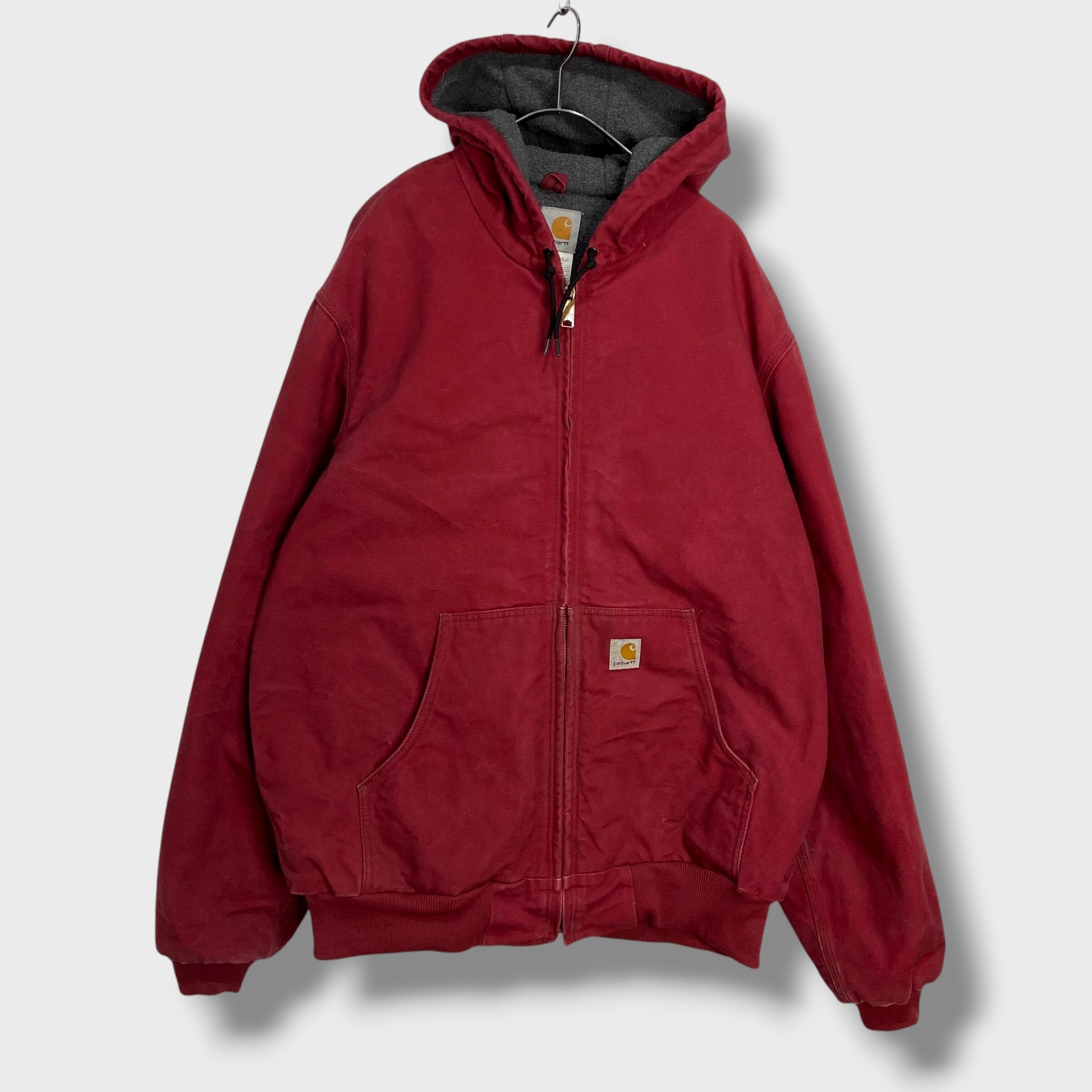 ほえるCarhartt 美品 00s XL赤色アクティブジャケット 00s carhartt カーハート アクティブジャケット アクティブパーカー
