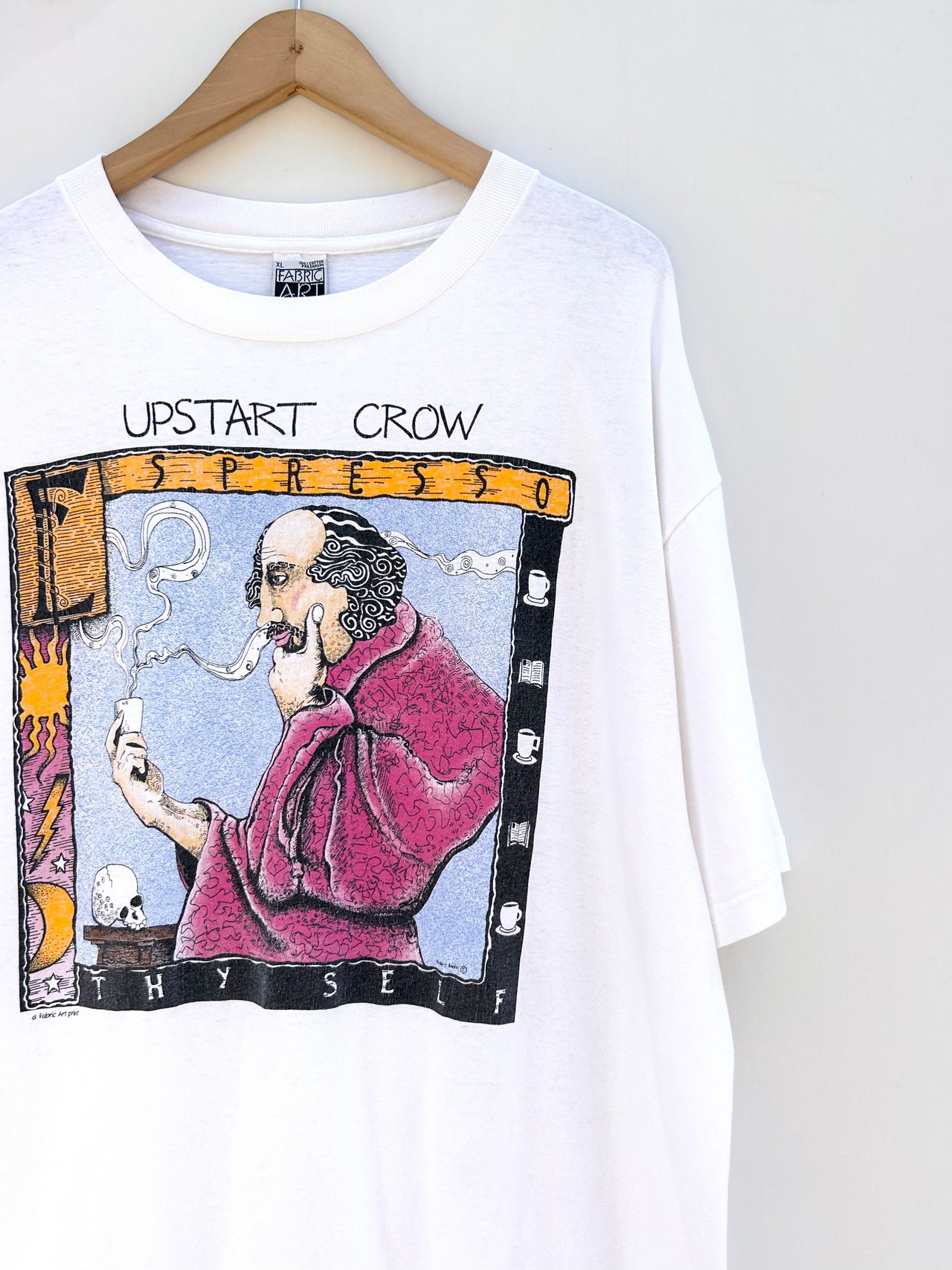 90s UPSTART CROW "ESPRESSO THE SELF" Tee MADE IN USA Size XL