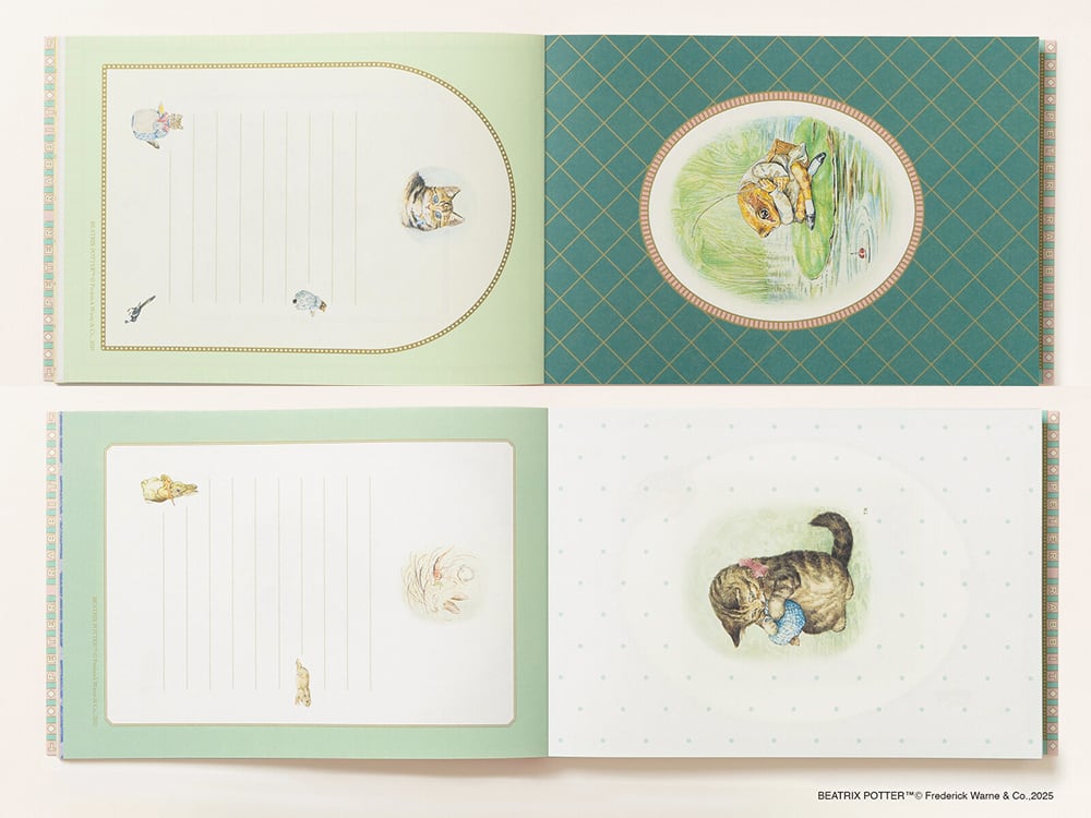 ピーターラビット　ボーダーファインアーツ　【ピーターラビットのブックエンド】 新刊【【100枚レターBOOK】ピーターラビット™の世界 | atelier Grace Rose