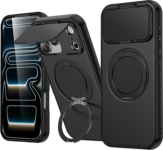 iPhone 17 Pro 用 ケース リング付き スタンド機能 Magsafe対応 耐衝撃
