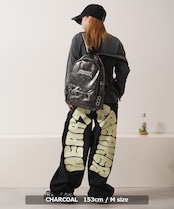 ◆クロス刺繍 ピグメント ヘンリーネック ワッフル ロンT◆wi-981022