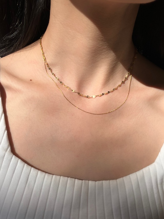 petal chain necklace【3COLOR】