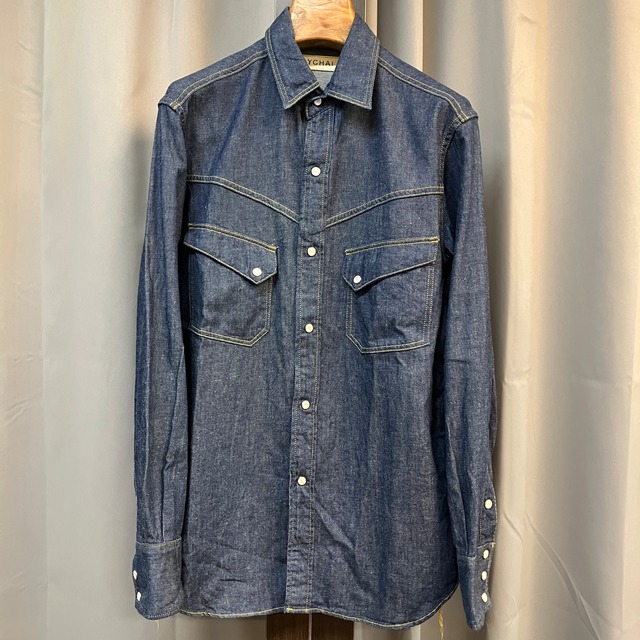 YCHAI COTOON/LINEN WESTERN SHIRTS《M》
