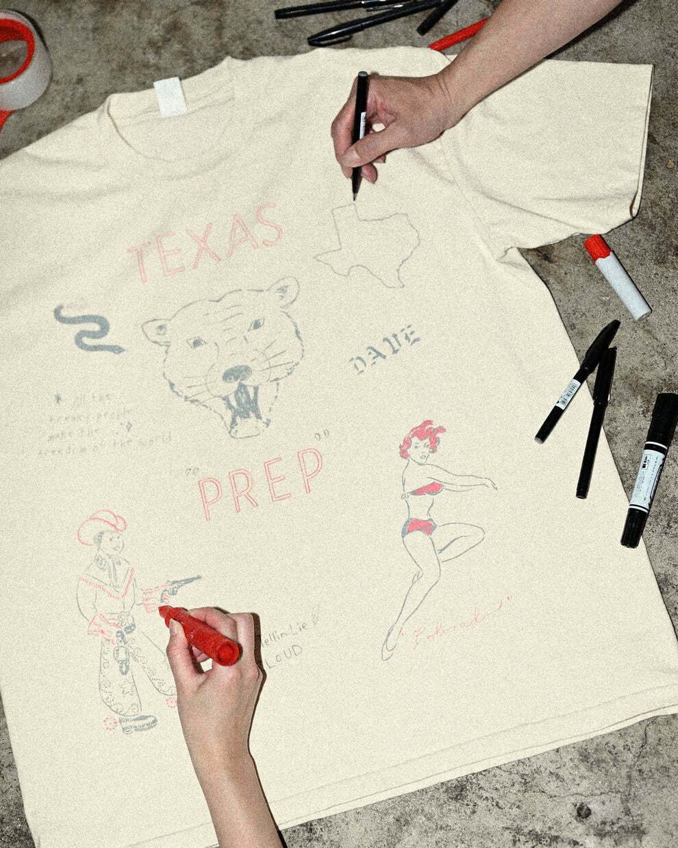 Unison Special(ユニゾン スペシャル)GIANT Tube PG Print S/S TEE(TEXAS)US011-034