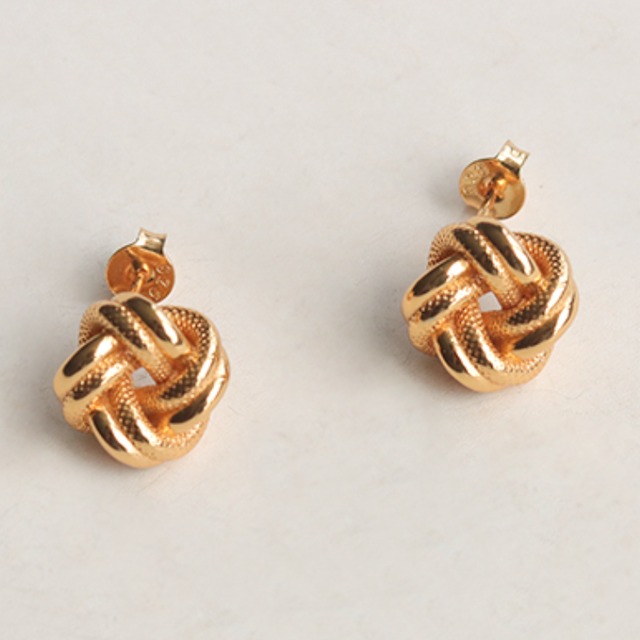 silver925 knot design pierce