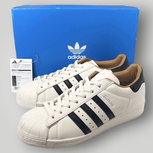 【美品】限定 adidas JJJJound SUPERSTAR 82 MIG スニーカー 別注 28.5cm 白×黒 レザー アディダス ジョウンド スーパースター コラボ