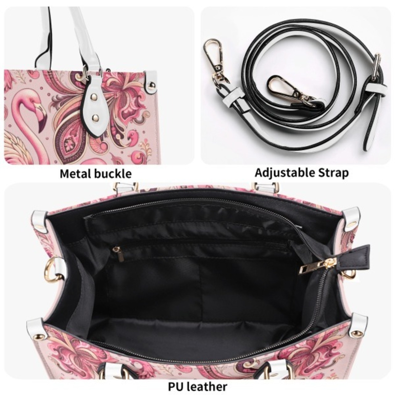 New Version-Luxury Women PU Leather Handbag Paisley 4481