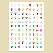 < oi shop > ZINE(B2ポスター)「99のふてくされたマンたち」