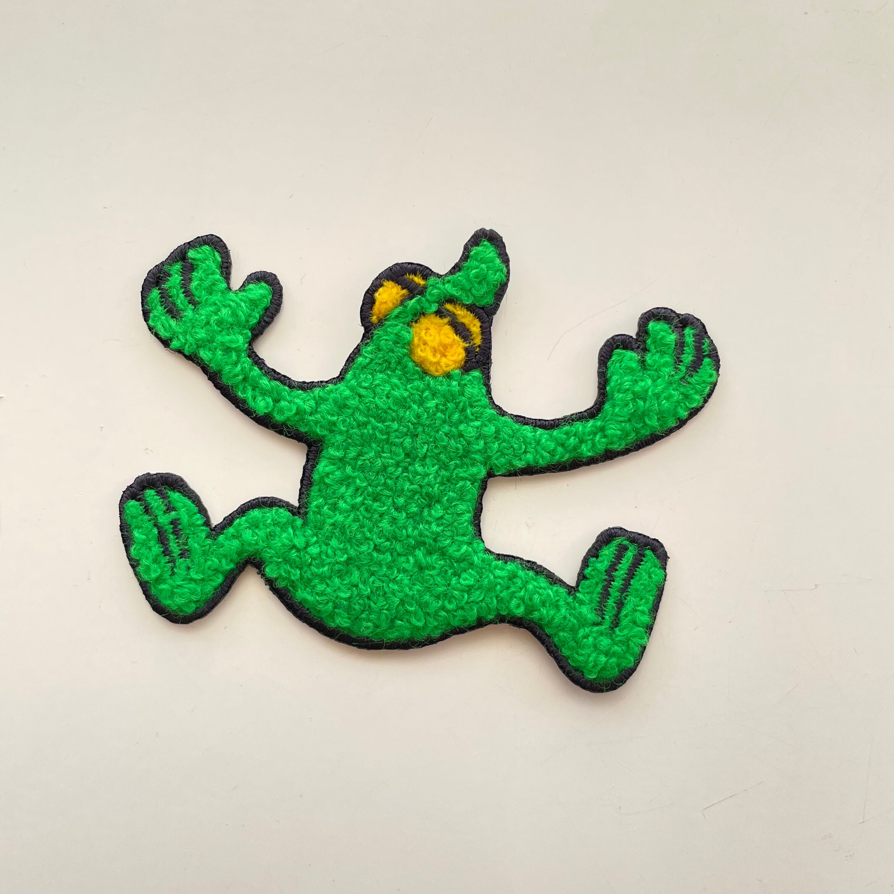 UVERworld カエル刺繍 ユニフォーム もこもこAGEサガラ刺繍ワッペン / カエル oz / Fluffy AGE Frog