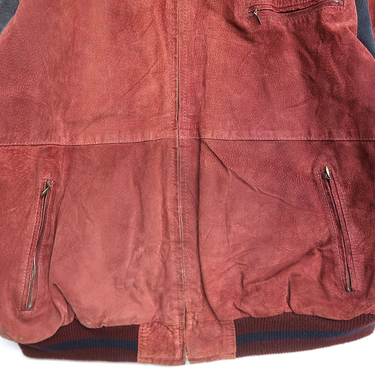 古着 TIMBER TRAIL 本革 切り替え スウェードレザー レザージャケット