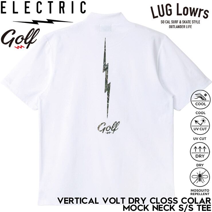ELECTRIC GOLF エレクトリックゴルフ モックネックTシャツ クロス