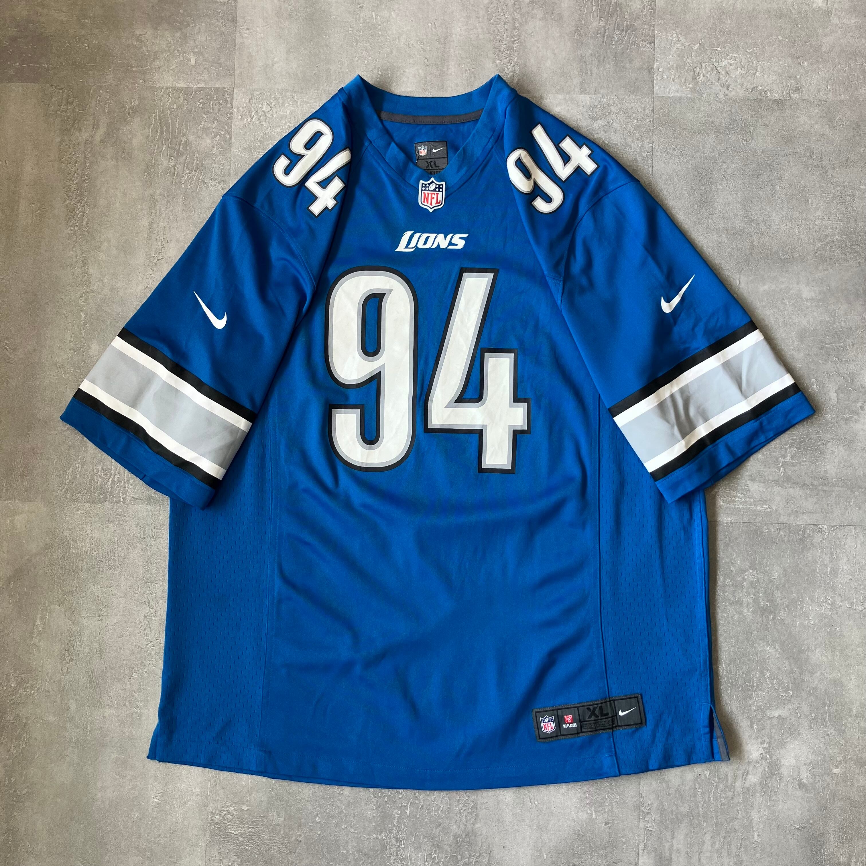 《XL size》NIKE ナイキ NFL LIONS ゲームシャツ No.3546