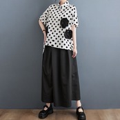 ドット&立体ローズ シャツ  30059