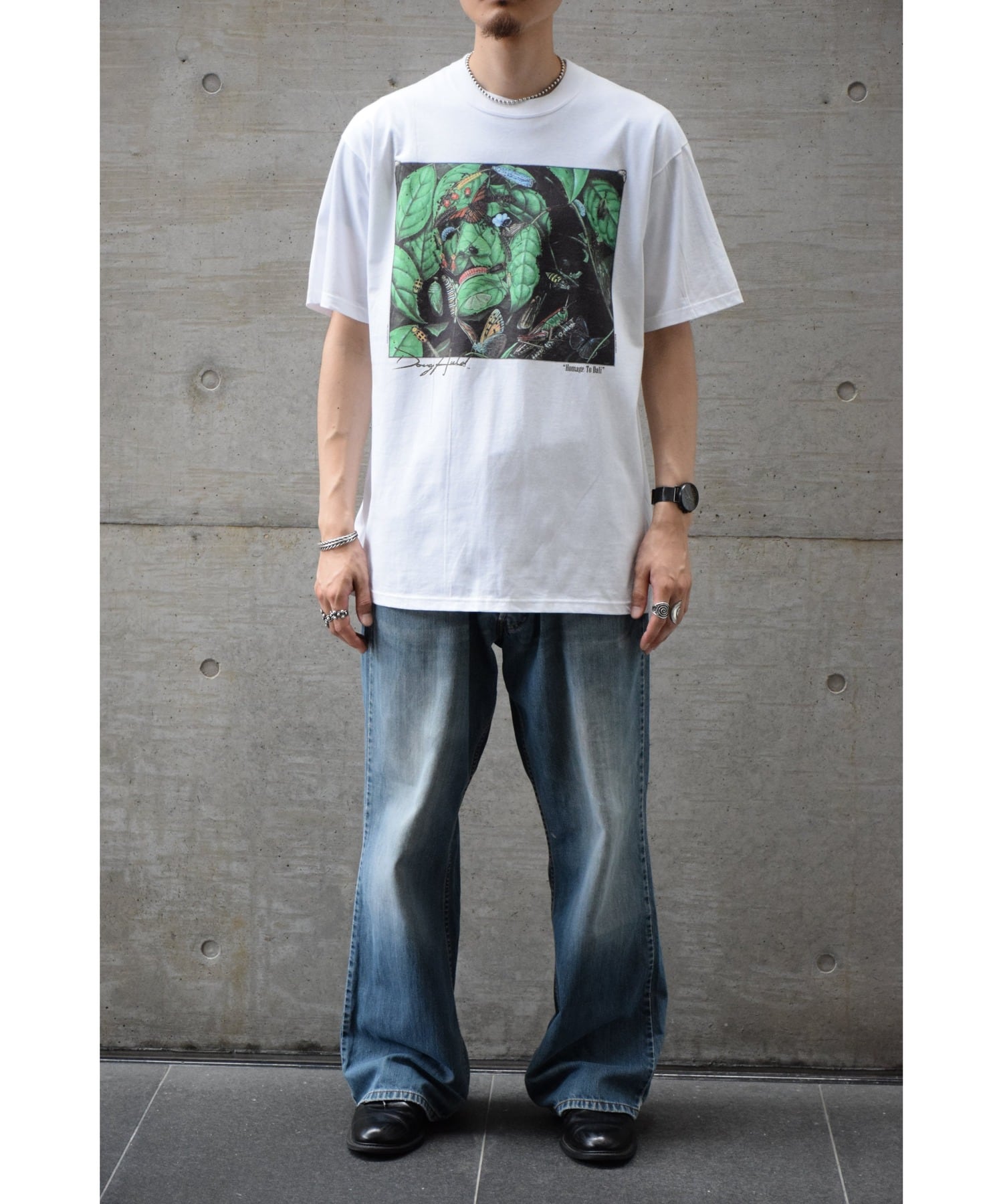 Dead Stock!!】90's Doug Auld ”Salvador Dali” 騙し絵アートプリントT