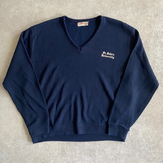 1960s  Champion DORAN  V Neck Knit Sweater  L　H701