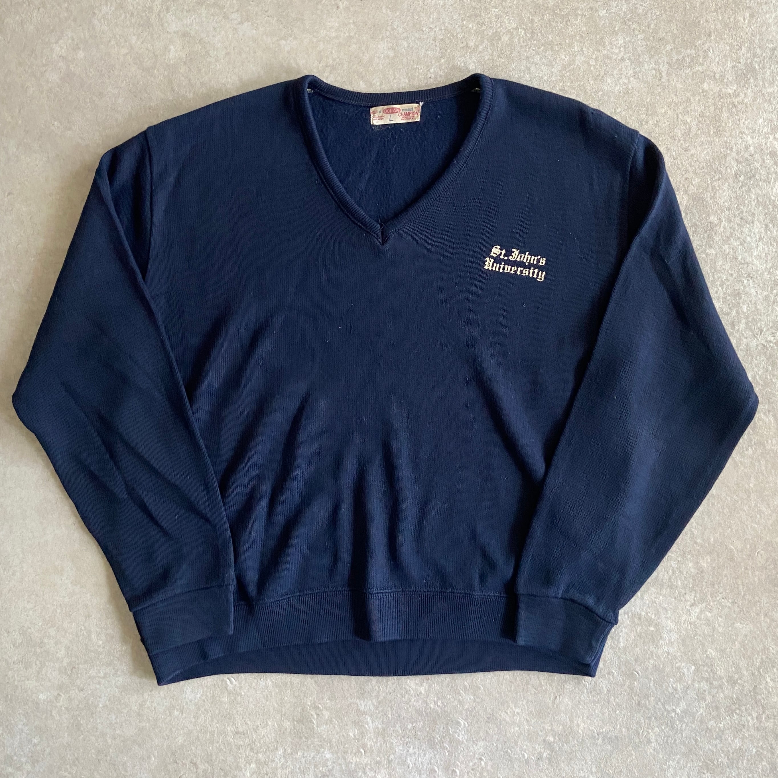1960s Champion DORAN V Neck Knit Sweater L H701
