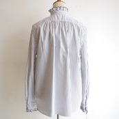 SINME  スカラエンブロイダリーシャツ   ピンストライプ（広）