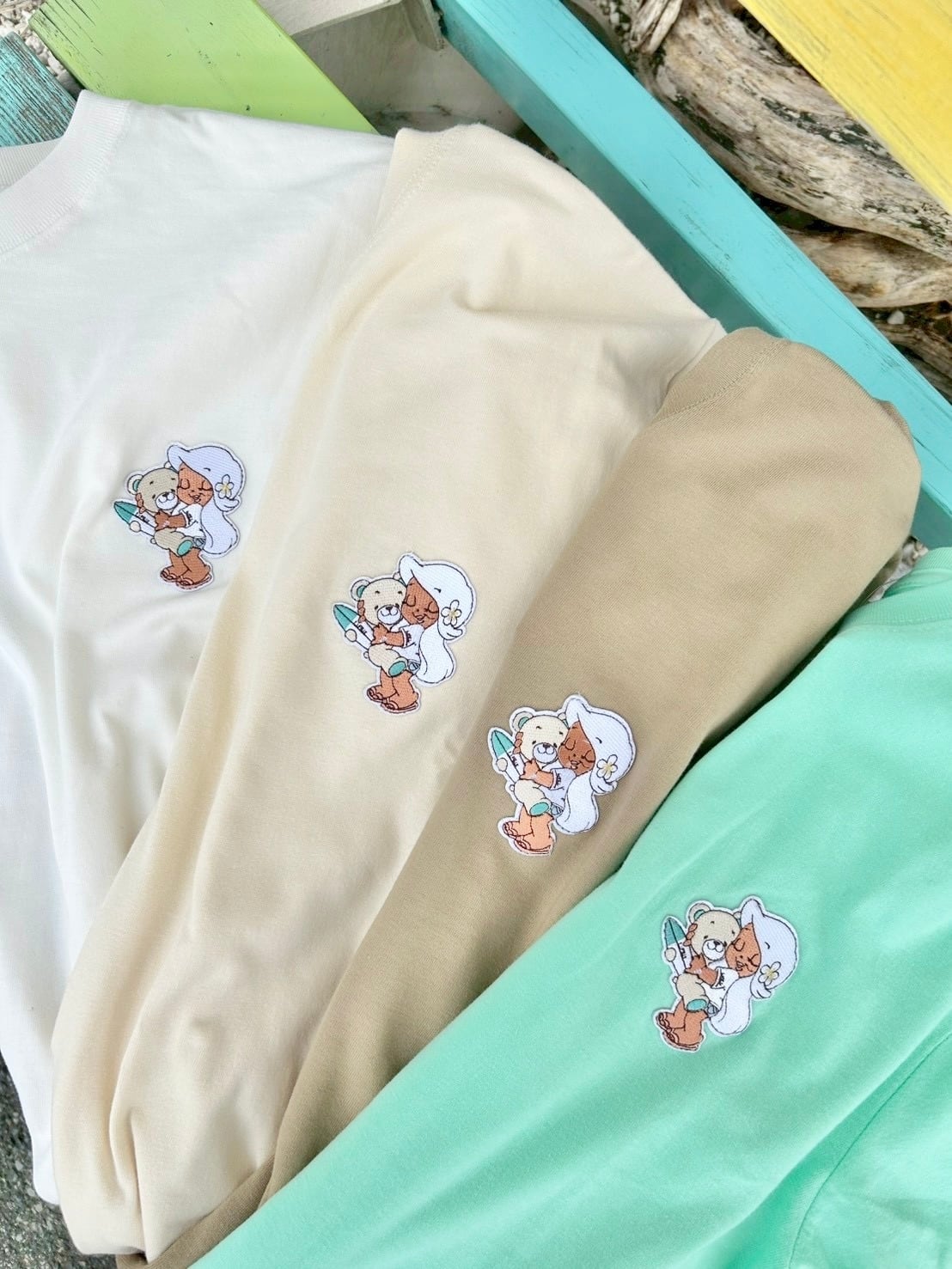 【mapuaコラボ】ワンポイント刺繍ワッペンTシャツ(LIFE isベア) ¥4,500(4,950)