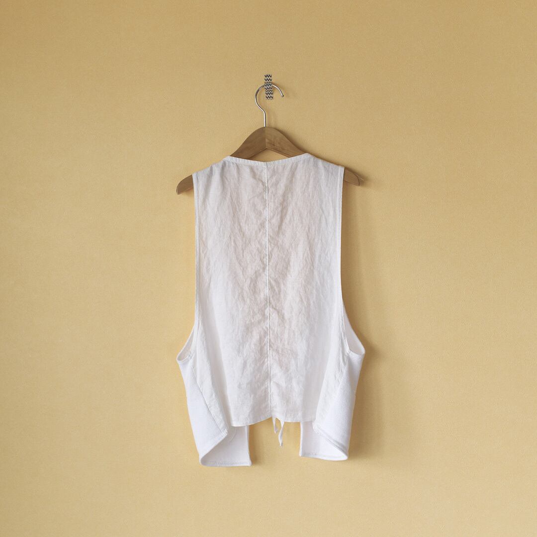 FABRIQUE en planete terre ファブリケアンプラネテール コットンリネンパネルベスト