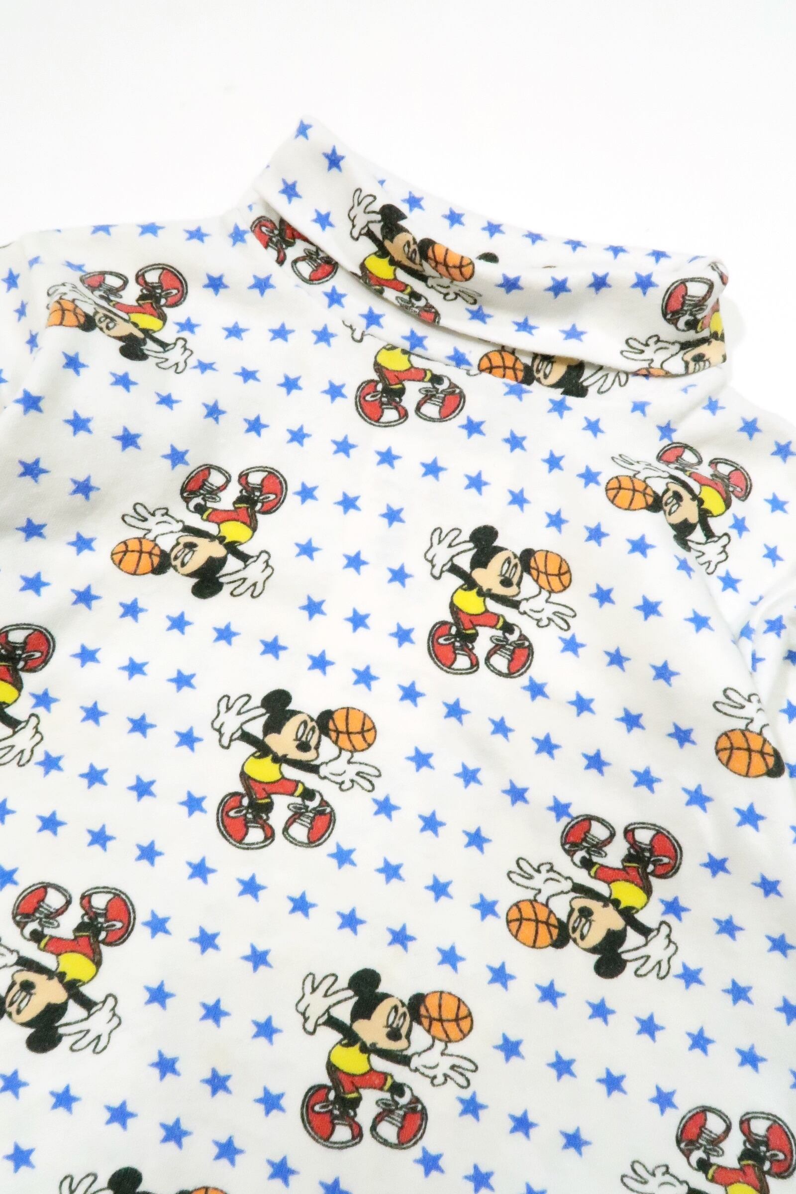 100cm Vintage90 S ディズニー バスケミッキー タートルネック長袖tシャツ 4638 Leap Kyoto