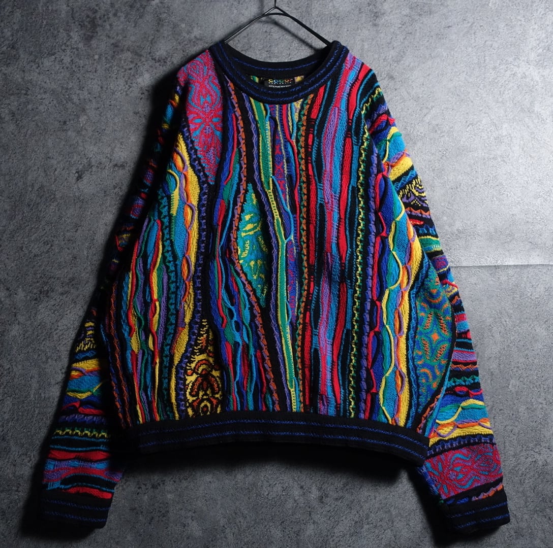 90s “COOGI” Multicolor 3D Pattern Design Knit