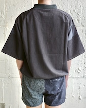 DENIM MOCK NECK SHORT TEE / RGW-01-2