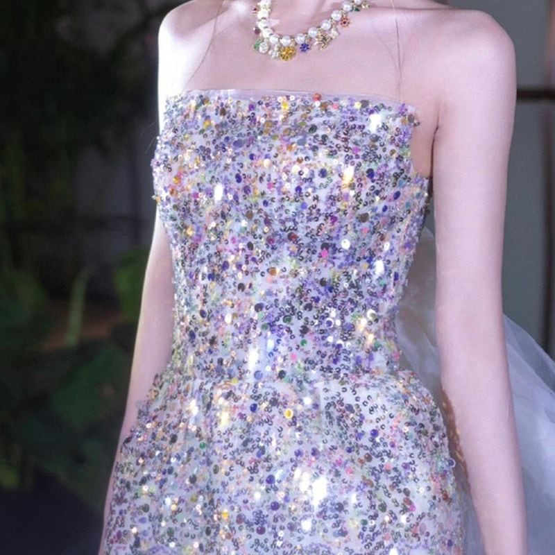 sugar スパンコール　ドレス XSサイズあり】sugarコラボカラーあり♥サイドミニリボン