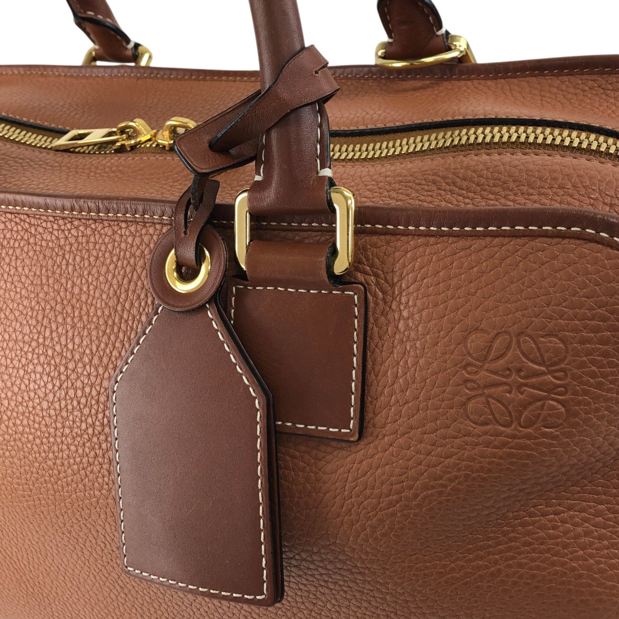 LOEWE ロエベ アマソナ36 ハンドバッグ ピンクブラウン アナグラム