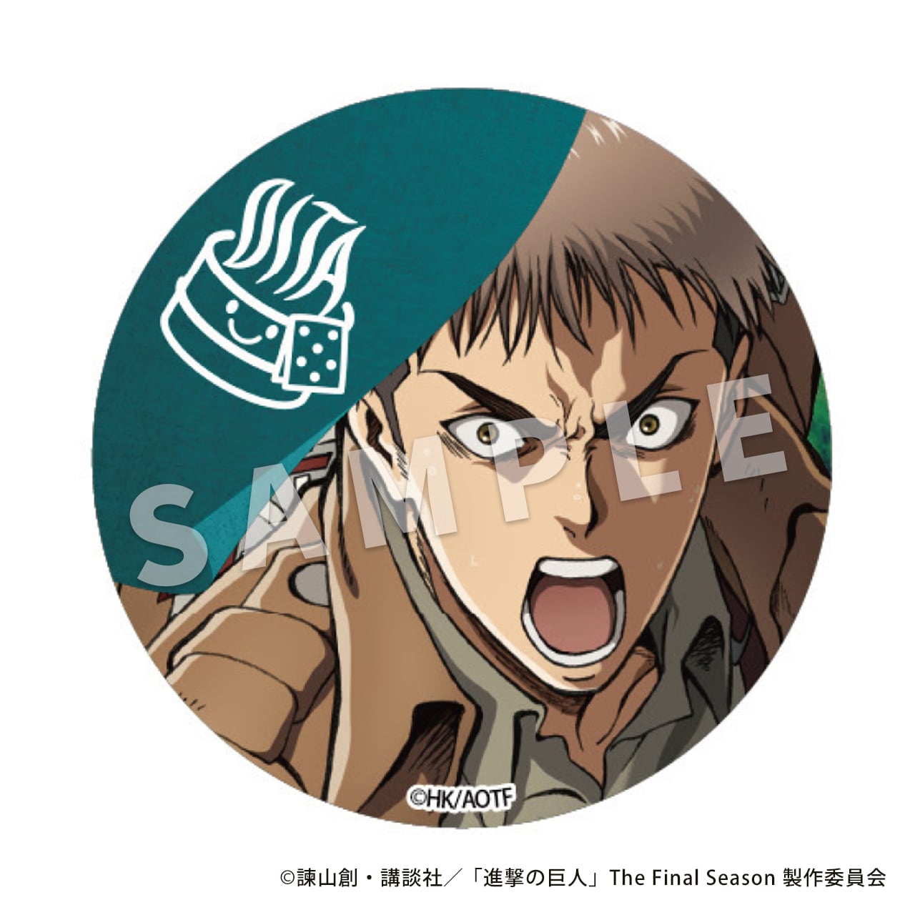 進撃の巨人』おんせん県おおいた 缶バッジ ジャン | hyappyo Official Shop