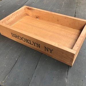 木箱　小物入れ　シルクスクリーン印刷　小箱  BROOKLYN NY
