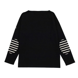 セントジェームス SAINT JAMES ウエッソン無地エルボーパッチ(13JCOUES.COUD.R)NOIR(NOIR/ECRU)