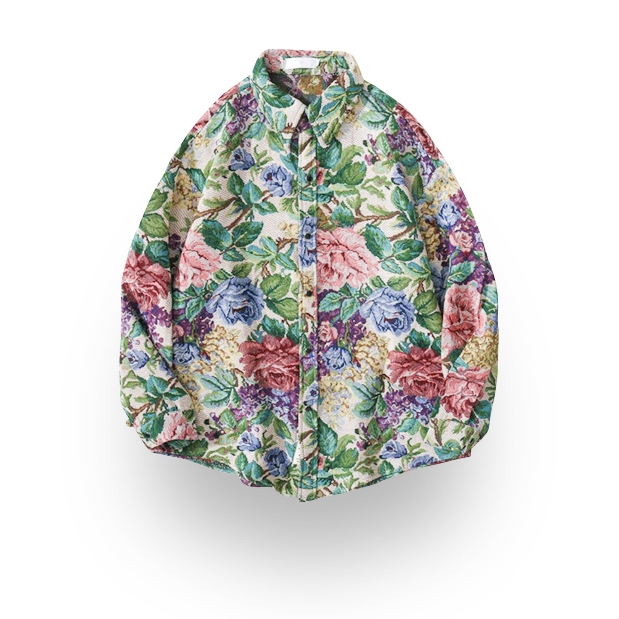 フローラルデザインシャツ