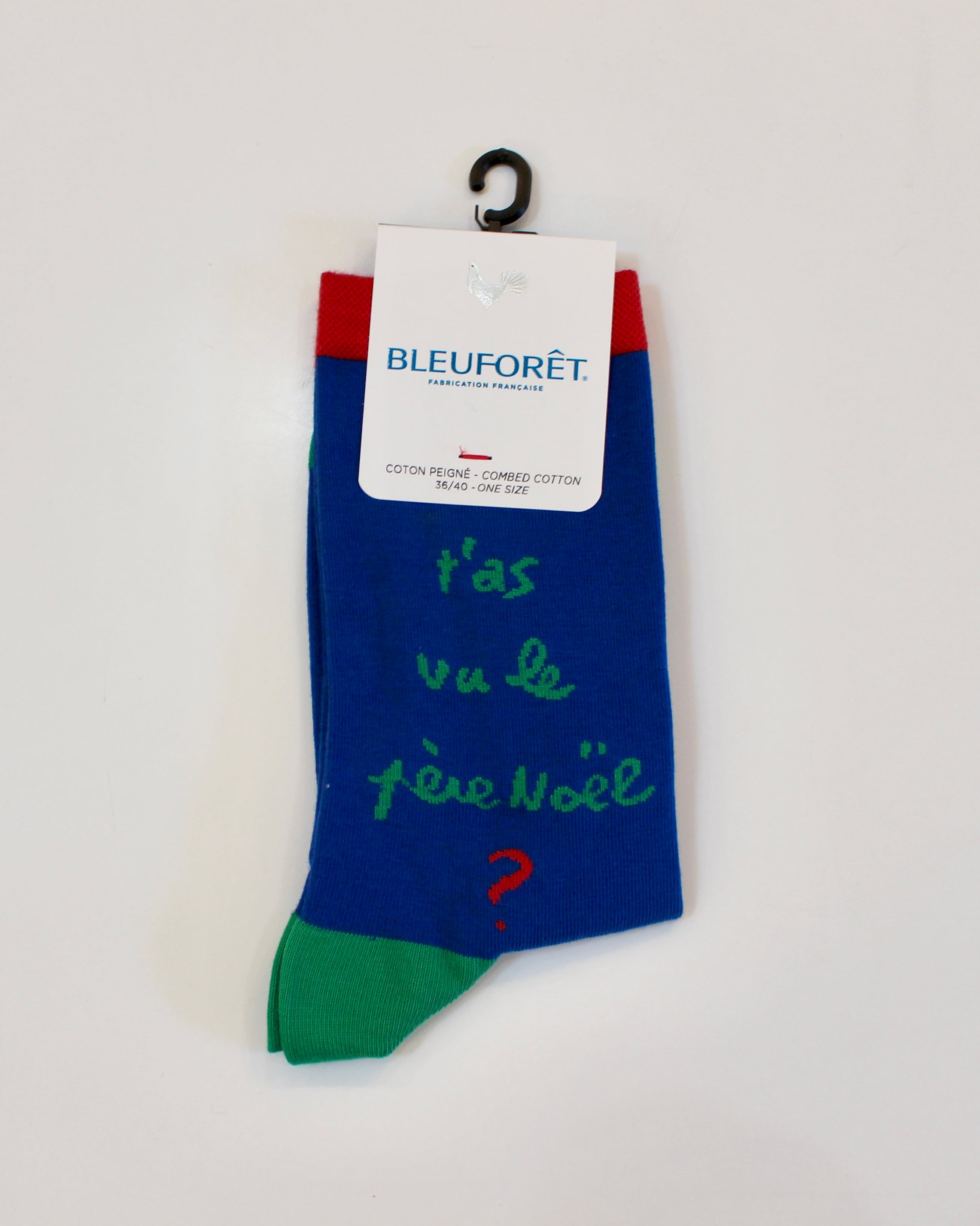 BLEU FORET/message pattern socks